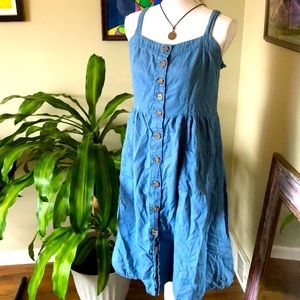 Rebellion Denim MIDI Dress WITH POCKETS!